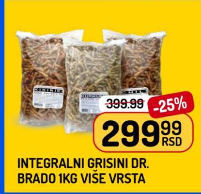 Integralni Grisini Dr. Brado 1kg Više Vrsta