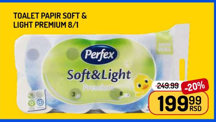 TOALET PAPIR SOFT&LIGHT PREMIUM 8/1