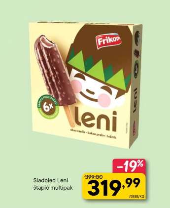 Sladoled Leni štapic multipak