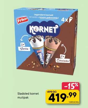 Sladoled kornet multipak
