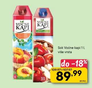 Sok Voćne kapi 1 l