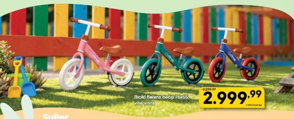 Bicikl Balans dečji 76x55, više vrsta