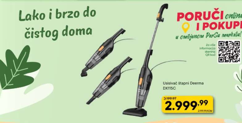 Usisivač štapni Deerma DX115C