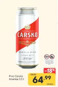 Pivo Carsko limenka 0.5 l
