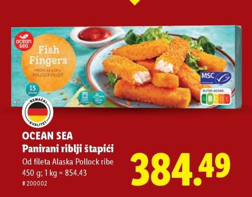 Ocean Sea Panirani riblji štapići