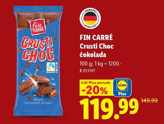 Fin Carré Crusti Choc čokolada