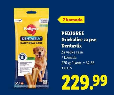 Pedigree Grickalice za pse Dentastix
