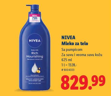 NIVEA Mleko za telo