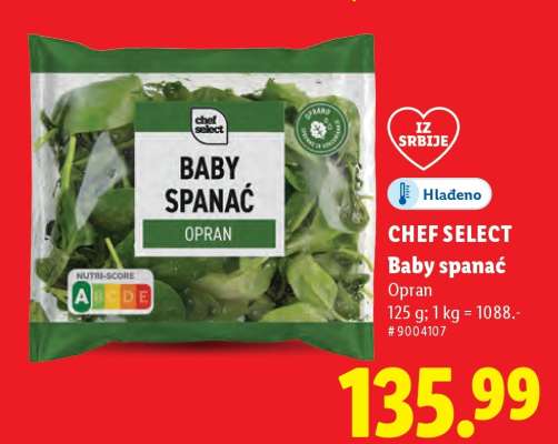 Chef Select Baby špenát