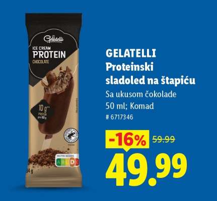 GELATELLI Proteinski sladoled na štapiću