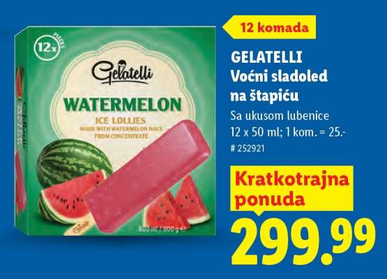 Gelatelli Voćni sladoled na štapiću