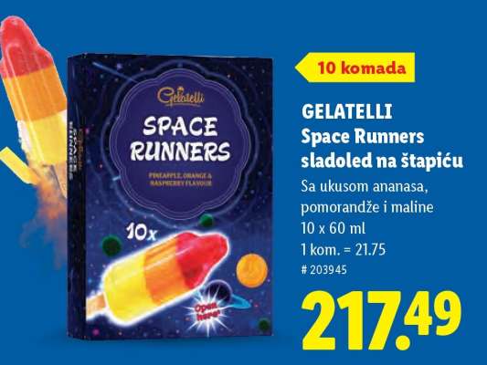 GELATELLI Space Runners sladoled na štapiću