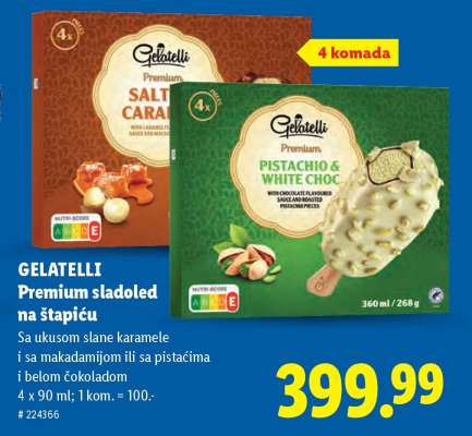 Gelatelli Premium sladoled na štapiću