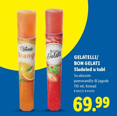 GELATELLI/BON GELATI Sladoled u tubi