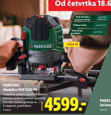 PARKSIDE Glodalica POF 1200 F4