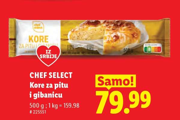 Chef Select Kore za pitu i gibanicu