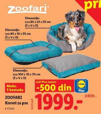 ZOOFARI Krevet za pse