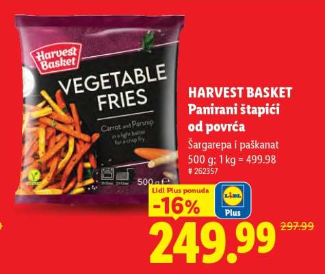 Harvest Basket Panirani štapići od povrća