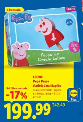 LEONE Pepa Prase sladoled na štapiću