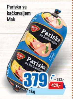 Pariska sa kačkavaljem Mak