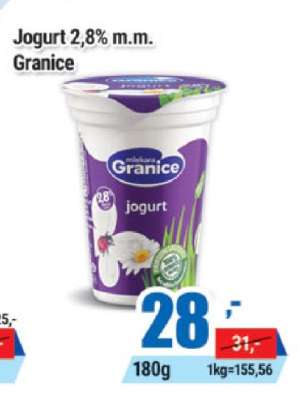Jogurt 2,8% m.m. Granice