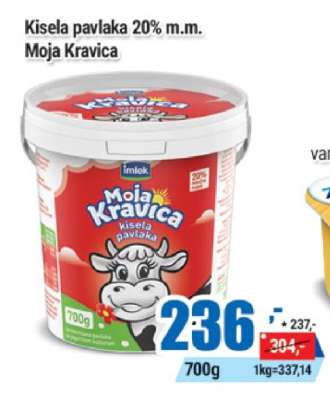 Kisela pavlaka 20% m.m. Moja Kravica