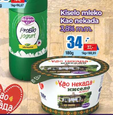 Kiselo mleko Kao nekada