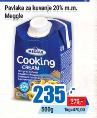 Pavlaka za kuvanje 20% m.m. Meggle