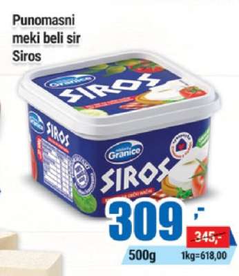 Punomasni meki beli sir Siros