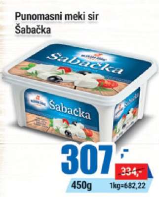 Punomasni meki sir Šabačka