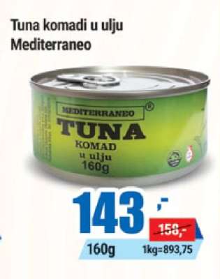 Tuna komadi u ulju Mediterraneo