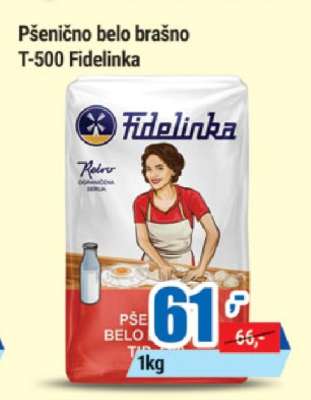 Pšenično belo brašno T-500 Fidelinka