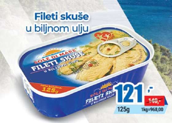 Fileti skuše u biljnom ulju