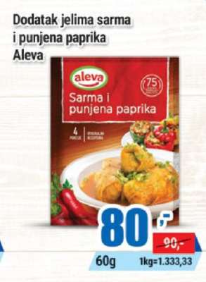 Dodatak jelima Sarma i punjena paprika Aleva