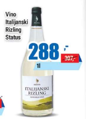 Vino Italijanski Rizling Status