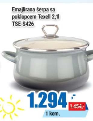 Emajlirana šerpa sa poklopcem Texell 2,1l TSE-S426