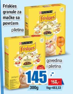 Friskies granule za mačke sa povrćem piletina