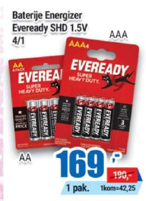 Baterije Energizer Eveready SHD 1.5V 4/1