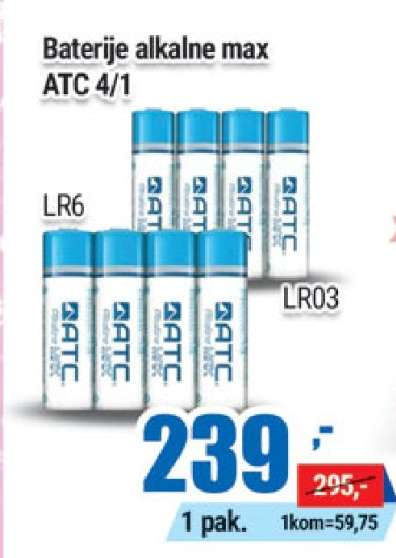 Baterije alkalne max ATC 4/1