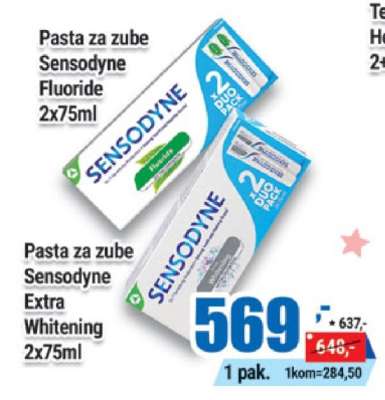 Pasta za zube Sensodyne Extra Whitening 2x75ml