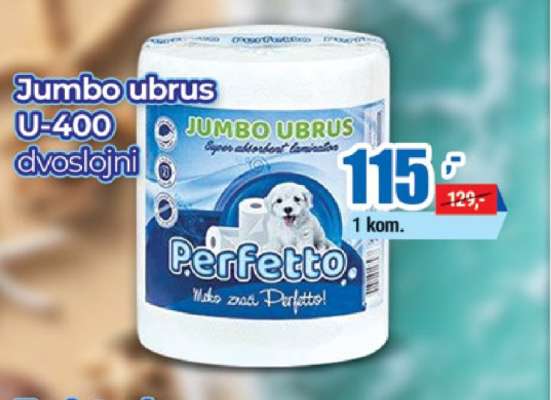 Jumbo ubrus U-400 dvoslojni