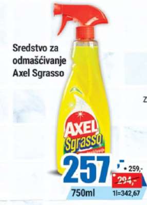 Sredstvo za odmašćivanje Axel Sgrasso