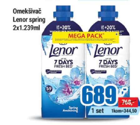 Omekšivač Lenor spring 2x1.239ml