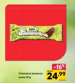Čokoladna bananica kisela 28 g
