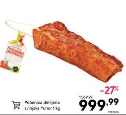 Pečenica dimljena svinjska Yuhor 1 kg