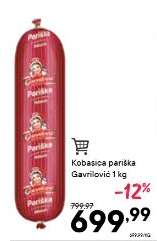 Kobasica pariška Gavrilović 1 kg