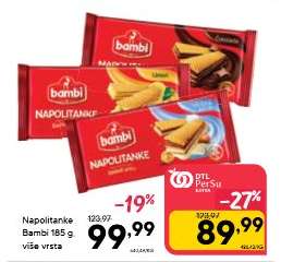 Napolitanke Bambi 185 g