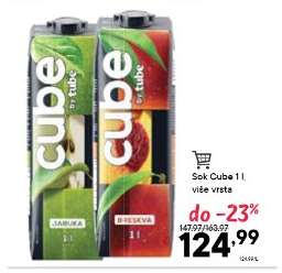 Sok Cube 1 l, više vrsta