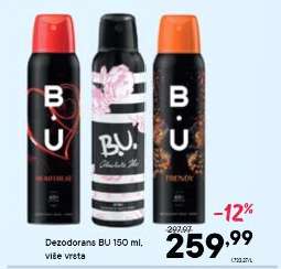 Dezodorans BU 150 ml, više vrsta