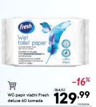 WC papir vlažni Fresh deluxe 60 komada